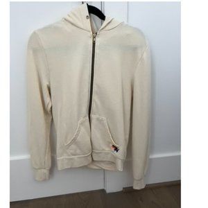 Aviator Nation Zip Up in Cream